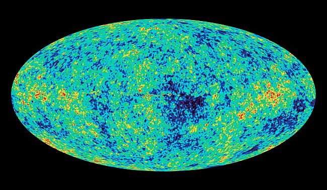 Cosmic microwave background radiation map
